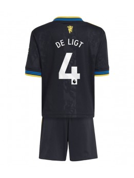 Detské Futbalové oblečenie Manchester United Matthijs de Ligt #4 2025-26 Krátky Rukáv - Tretina (+ trenírky)